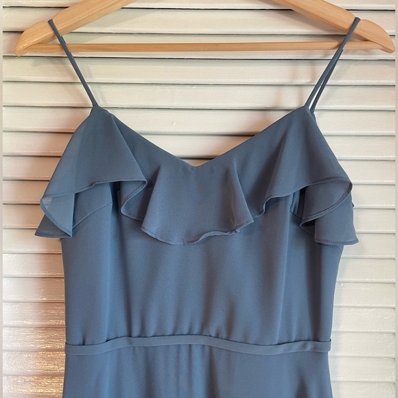 Formal Ruffle Chiffon Gown, Size 0 - Picture 2 of 5